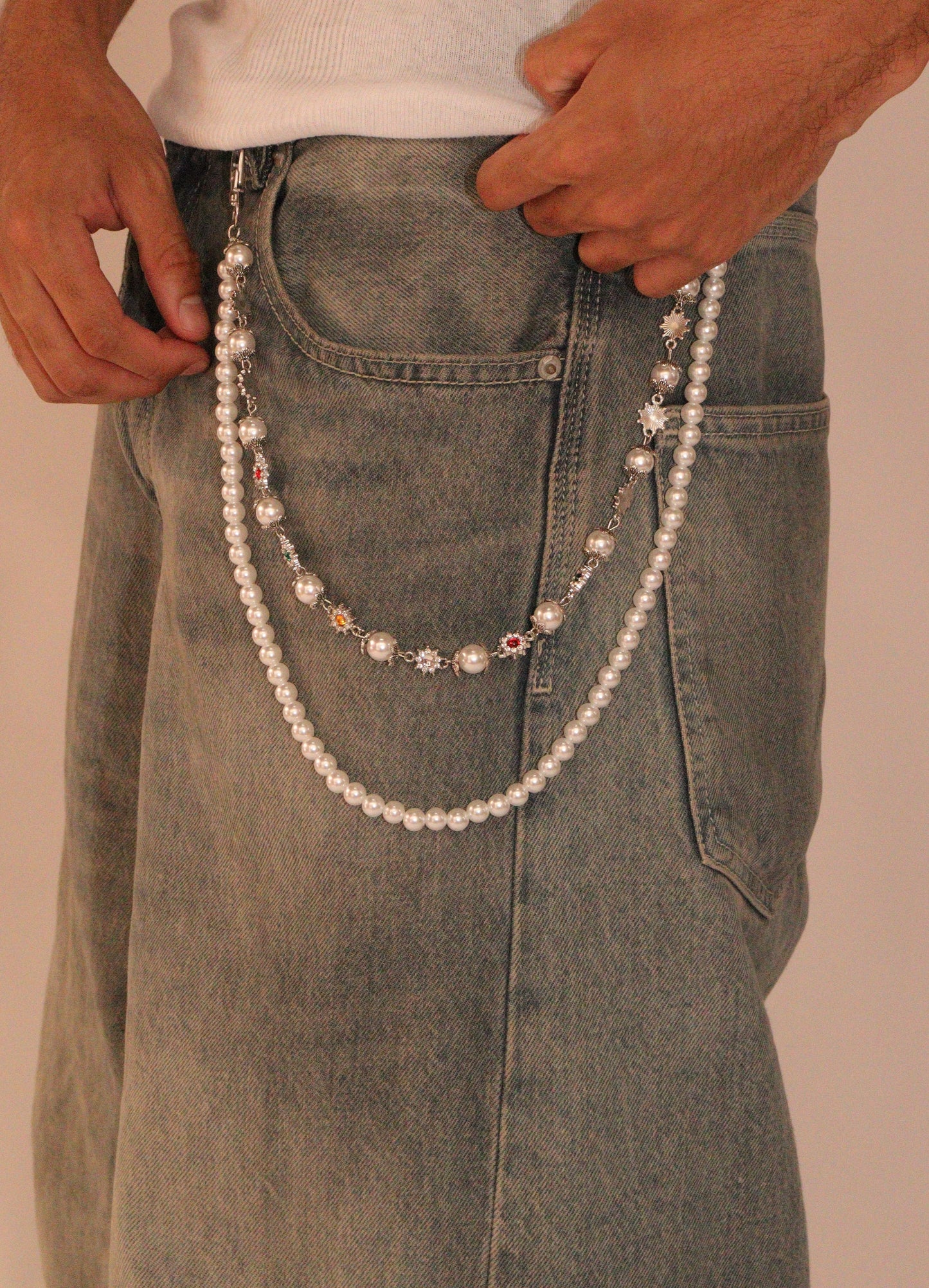 Wallet Chain Double Pearl
