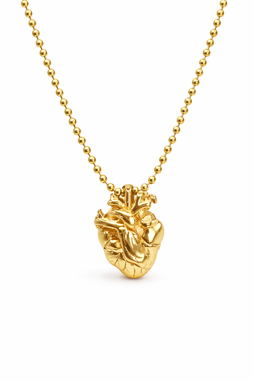 ANATOMICAL HEART CHAIN GOLD