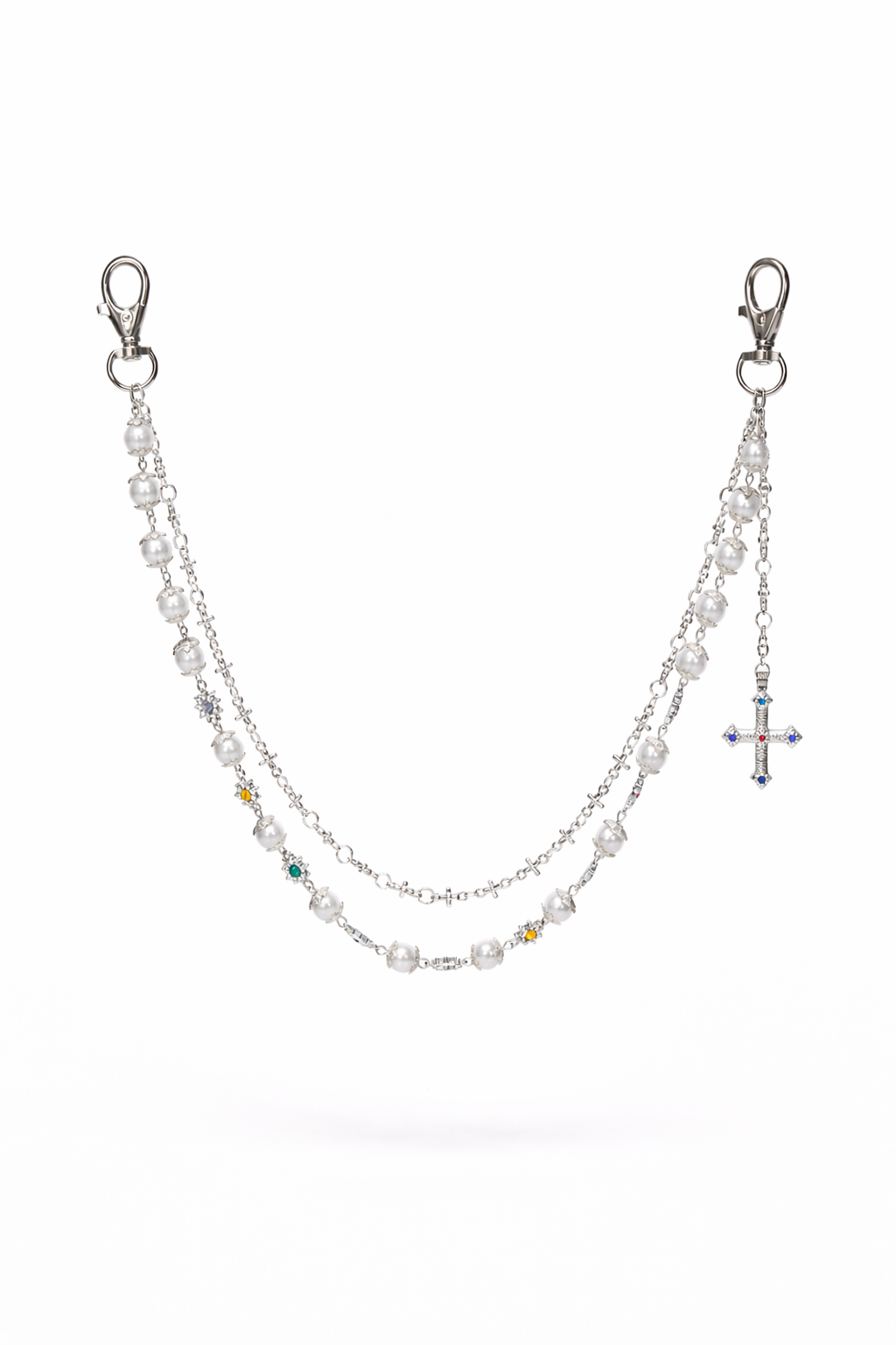 Wallet Chain Cross Pearl