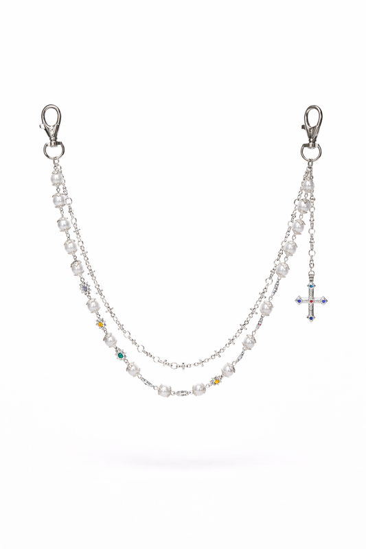 Wallet Chain Cross Pearl