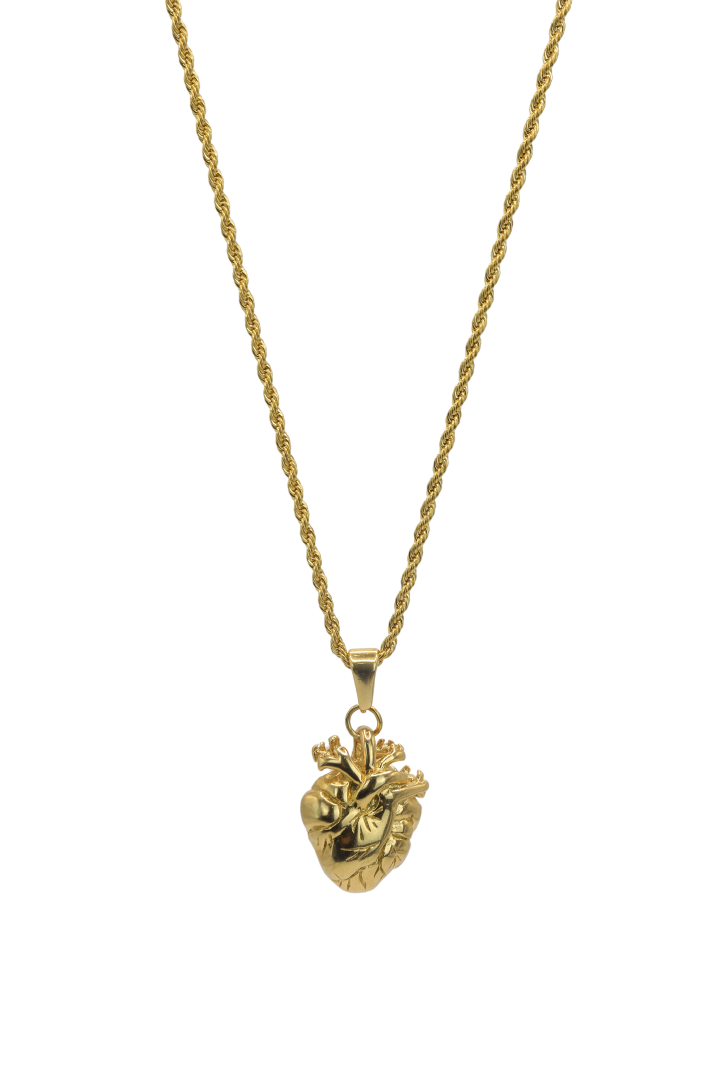 ANATOMICAL HEART CHAIN GOLD