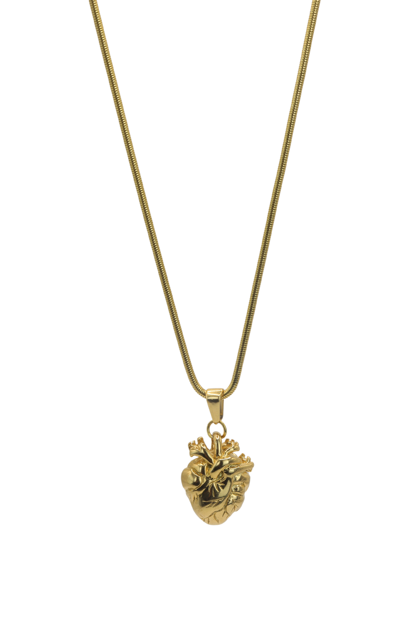ANATOMICAL HEART CHAIN GOLD
