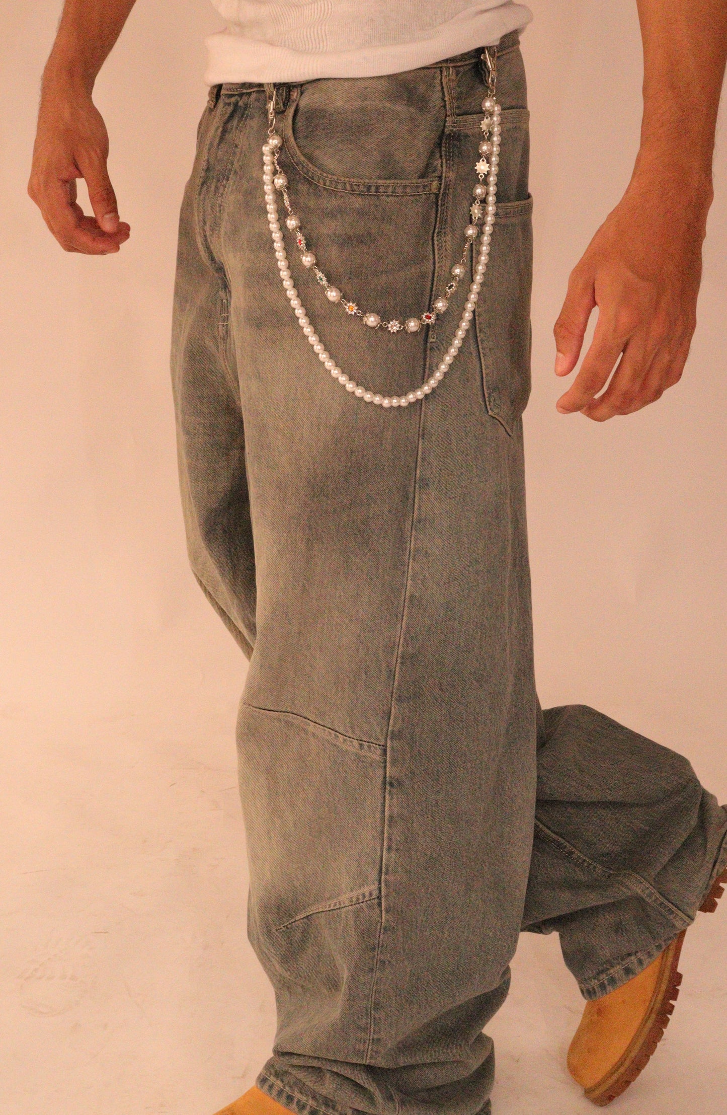 Wallet Chain Double Pearl
